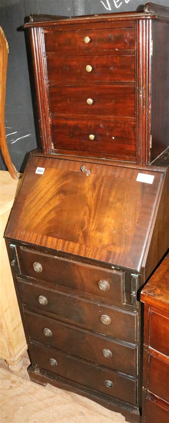 Reproduction bureau and chest with side locking bar